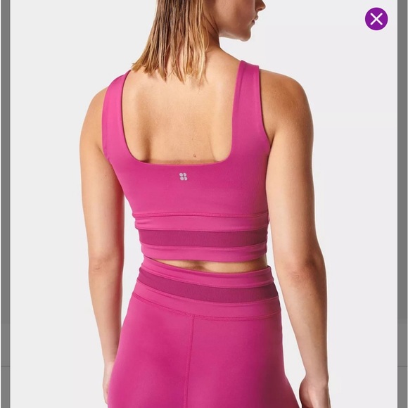 Sweaty Betty All Day Wrap Crop Top sz L NWOT - Picture 2 of 8